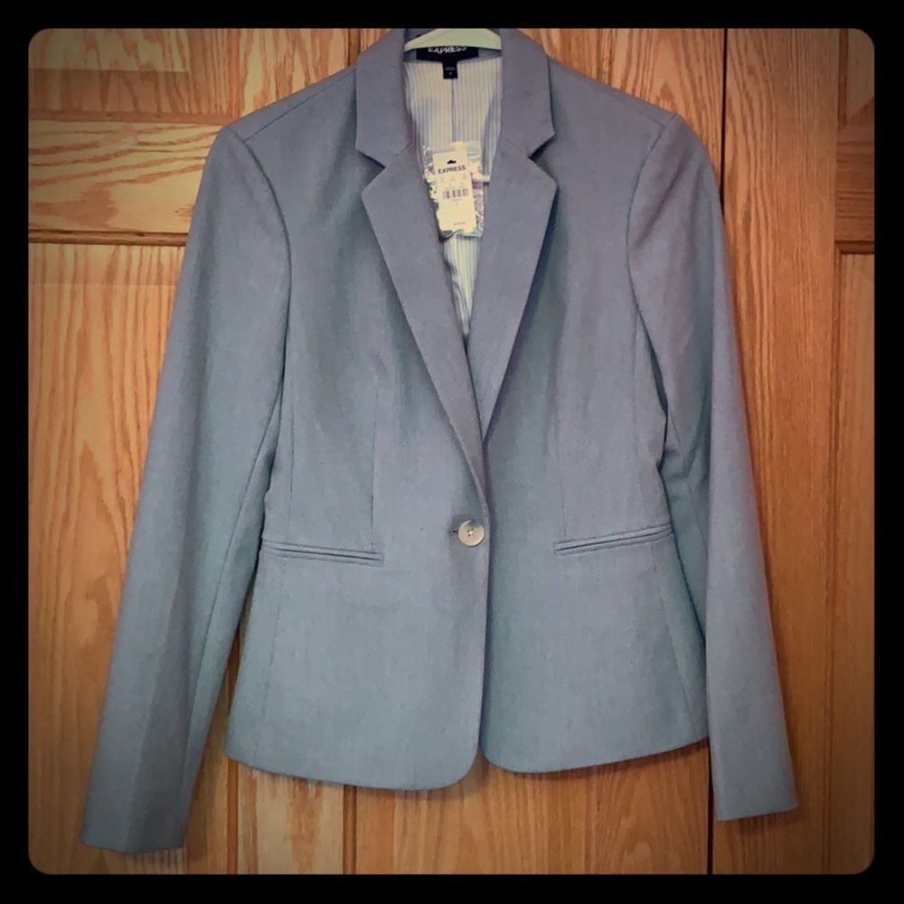Blue Woven Blazer